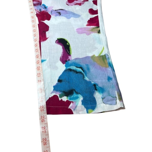 ANMOL 100% Cotton MADE IN INDIA Stretch Waist Floral Straight Leg Pants 18 NWT - Picture 7 of 10